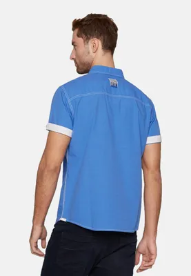 Produktbild von Camp David Herren Kurzarm Hemd Regular Fit mit Kentkragen, Flammgarnstreifen, sommerlich