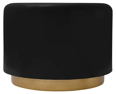 Obrázok produktu pre Padiro príkonový stolík, kruhový, priemer 51,5 x výška 43 cm - čierna farba - moderný dizajn s prvkami štýlu art deco - kovová konštrukcia z železa