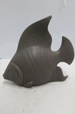 Produktbild von Gilde Figur, Fisch, Matuso, Keramik, grau, VE 2 Höhe: 27.00 cm Breite: 30.00 cm Tiefe: 10.00cm 55944