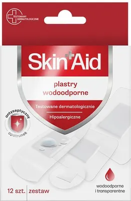 Obrázek produktu pro Voděodolné náplasti Skin Aid, 12 ks