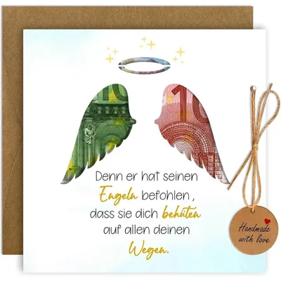 Produktbild von Geldgeschenk-Set für Kommunion, Konfirmation, Taufe, Jugendweihe mit Schutzengelkarte