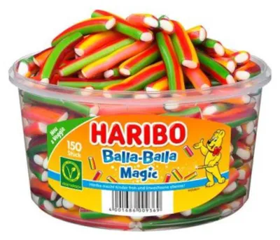 Obrázek produktu pro Haribo 4001686009369, Želatinové fazolky, 1,2 kg, Mango, Mučenka, Vícebarevný, 1638 kJ, 387 kcal