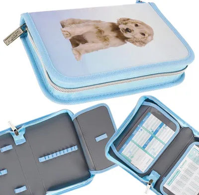 Produktbild von Hündchen zwei Klappen Federmäppchen ohne Zubehör, für Mädchen