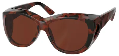 Produktbild von Polarisierte Damen Sonnenbrille UV400 Große Designer Sonnenbrille 30755 Leopard/Braun