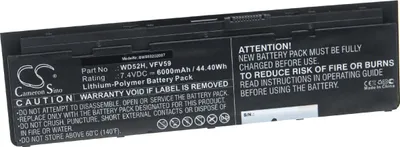 Produktbild von vhbw Akku Ersatz für Dell 0KWFFN, 0J31N7, 0W57CV, 451-BBFY, 451-BBFW, 451-BBFV, 451-BBFT, 451-BBFX für Notebook (6000 mAh, 7,4 V, Li-Polymer)
