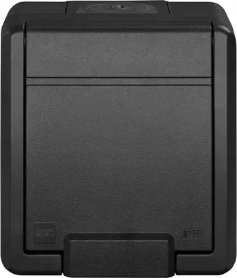 Immagine prodotto di Elektro-Plast | Presa IP55 - Ermetica - Antracite - Impermeabile - Alta Resistenza