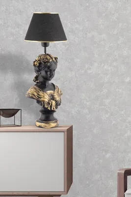 Image de Opviq, Opelya - Noir, lampe de bureau, CORPS EN POLYESTER, noir, 67 x 25 x 25 cm