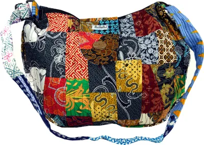 Produktbild von Patchworktasche Bali, Uni - Erwachsene, Baumwolle, 30*40*17 cm, Alternative Umhängetasche, Handtasche aus Stoff