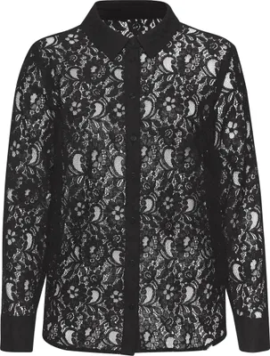 Produktbild von LASCANA Spitzenbluse schwarz Größe 36