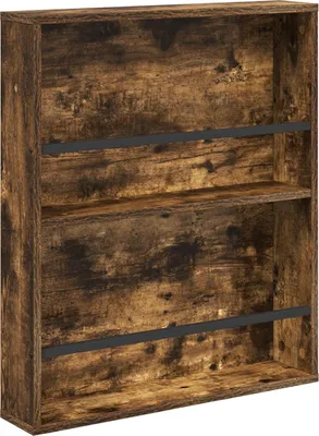 Image de vidaXL Étagère à magazines Chêne fumé 60 x 12 x 70 cm Bois composite