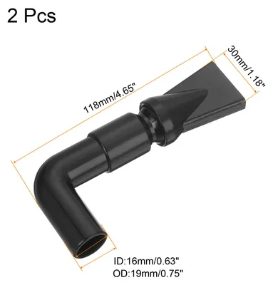 Produktbild von 2stk Aquarium Dš¹se 360¡ãFrei Drehbar Plastik Aquarium Pumpe Dš¹se 19mm/0.75" AD Flach Wasser Auslass Rš¹cklauf Rohr Anschluss fš¹r Aquarien Becken(Schwarz)