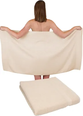 Produktbild von Betz Duschtuch Premium – großes Frottee Duschtuch 70x140 cm aus 100% Baumwolle – saugstark & weich – hochwertiges, pflegeleichtes Handtuch Farbe Sand