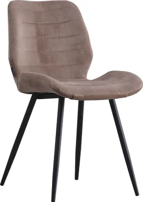 Productafbeelding van Stapelstoel V, frame zwart, bekleding taupe