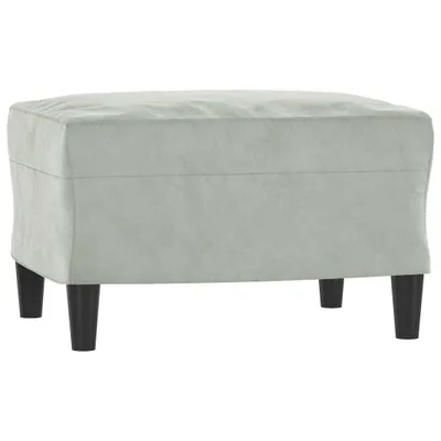 Produktbild von Fußhocker Hellgrau 60x50x41 cm Samt