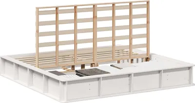 Obrázok produktu pre vidaXL Rám postele biely 180 x 200 cm z masívneho borovicového dreva