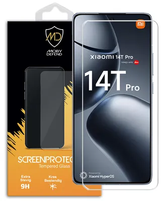 Productafbeelding van MobyDefend Screenprotector - Geschikt voor Xiaomi 14T Pro  -  Case-Friendly Screensaver - Gehard Glas