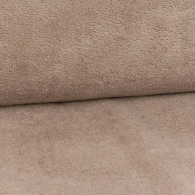 Produktbild von Frotteestoff Meterware Bambus Velvet kuschelweich einfarbig taupe 1,5m