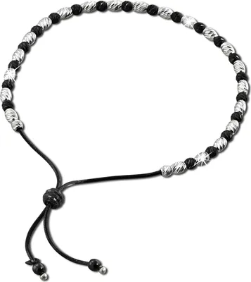 Produktbild von SilberDream Armband 22cm 925 ECHT Silber Kugeln schwarz Damen Schmuck SDA7001S