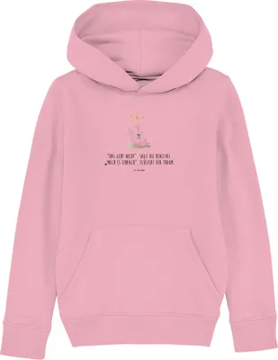 Produktbild von Mr. & Mrs. Panda Kinderpullover Schwein Glück 5-6 Jahre (110/116) - Baumwolle Pink - Geschenk, Glücksbringer, Ziele, Lustige Sprüche, Motivation, Kapuzenpullover, Sweatshirt