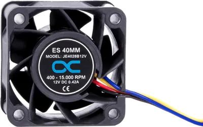 Produktbild von Alphacool 24826, Ventilator, 4 cm, 400 RPM, 15000 RPM, 38,39 m³/h, Schwarz
