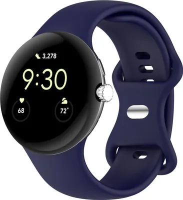 Produktbild von imoshion Silikon-Armband⁺ für Google Pixel Watch / Watch 2 / Watch 3 / Watch 4 (41 mm) - Größe L - Dunkelblau