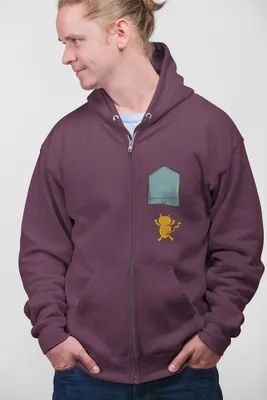 Produktbild von D&B Uni Hoodie ZIPPO00011 Falling Cat Braun-Größe XL