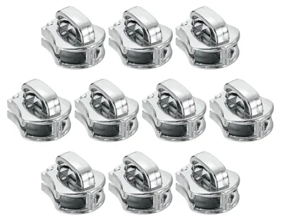 Produktbild von Reißverschlussschieber - 10 Stück Ersatz für Reißverschluss #10 - Silber