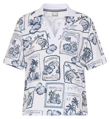 Produktbild von Rabe Polo-T-Shirt, Baumwollmix, V-Ausschnitt, Dunkelblau, Größe 52