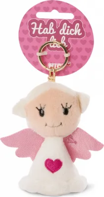 Produktbild von NICI 47060 Schlüsselanhänger Schutzengel „Hab dich lieb“ 9 cm – Glücksbringer Engel – mit Herz – Engel Schlüsselanhänger für Schlüsselband, Schlüsselbund & Schlüsselkette