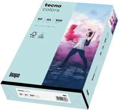 Produktbild von Multifunktionspapier tecno colors A4 80g/qm VE=5x500 Blatt hellblau