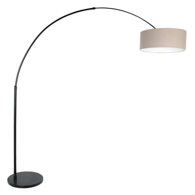Produktbild von Steinhauer - stehlampe - Sparkled Light - schwarz - metall stoff - bogenlampe - E27 - 9900ZW