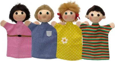 Produktbild von Box Handpuppen-Familie 4-teilig - Lehrmittel