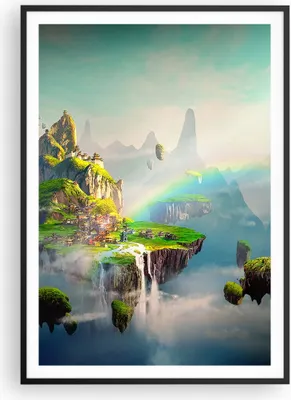 Produktbild von Gerahmtes Poster - Schwarzer Rahmen - Abstraktion Natur - 70x100 cm - Wand Bild - Wanddeko - Wandbilder - Kunstposter - Wandposter - Bilderrahmen - Bilder - Kunstdruck - Wandbild - P2BPA70x100-3469