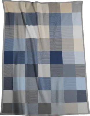 Produktbild von Biederlack Wohndecke mit Samtband-Einfassung Woven Farbe Blue Größe 150 x 200