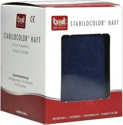 Zdjęcie produktu dla BORT StabiloColor samoprzylepny trwale elastyczny bandaż 8 cm niebieski, 1 szt. Bandaż