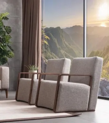 Produktbild von Wohnzimmer Sessel 1 Sitzer Couch Polster Modern Luxus Textil Design