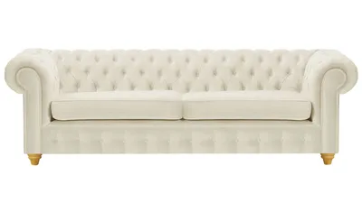 Produktbild von SLF24 - Dreisitzer-Sofa Chesterfield Max - hellbeige - Velluto 2