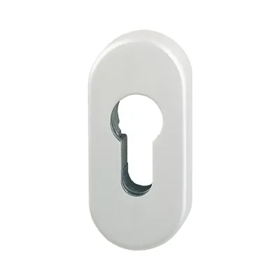 Produktbild von Schutzrosetten PZ oval außen, 33 x 72 x 10 mm, Aluminium silber eloxiert