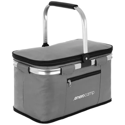 Produktbild von Faltbarer Thermokorb für Ausflüge, 24 l, grau, ENERO CAMP