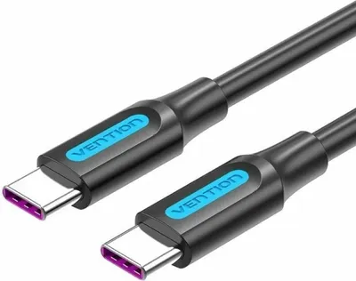 Image de Vention COTBD USB 2.0 Type-C Vention COTBD/ USB Type-C mâle - USB Type-C mâle/ Jusqu'à 100W/ 480Mbps/ 50cm/ Noir