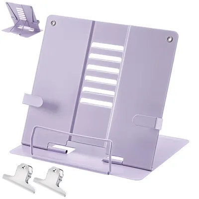 Image de Solidchoice - Ensemble de 2 supports de livres en métal avec pinces réglables