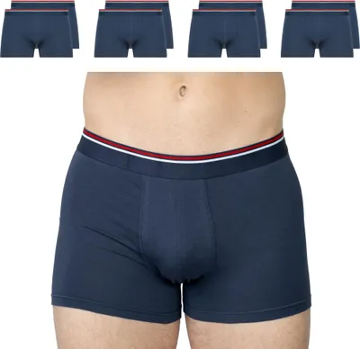 Produktbild von SES Boxershorts Herren Baumwolle 8er Pack L Navy mit Streifen/weiche Boxershorts für Herren aus Baumwolle mit Elasthananteil/hochwertige Enge Boxershorts Männer