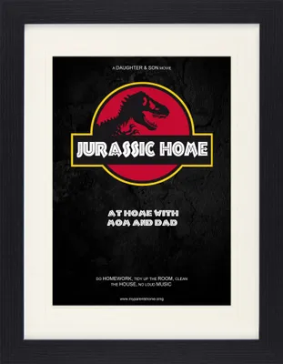 Produktbild von Spaß Gerahmtes Bild Mit Edlem Passepartout | Wand-Bilder | Im Bilderrahmen - Jurassic Home My Parents' House OMG (40 x 30 cm)