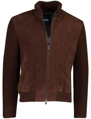 Produktbild von BOSS Black Bomberjacke braun, normale Passform, kurzes Modell, ohne Kapuze