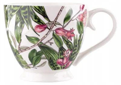 Produktbild von Altom Design Hibiskus Große Porzellantasse 350 ml Kaffee Tee