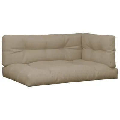 Obrázok produktu pre vidaXL Vankúš na paletu 3 ks Taupe Fabric