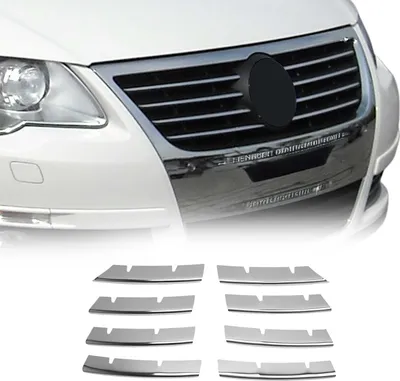 Obrázek produktu pro Lišty mřížky chladiče Lišty mřížky chladiče pro VW Passat 2005-2010 nerezová ocel stříbrná 8ks