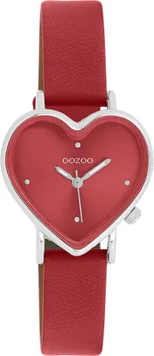 Image de Montre Oozoo rouge en cuir OOZOO Timepieces Femme Montre à quartz analogique UOC11448