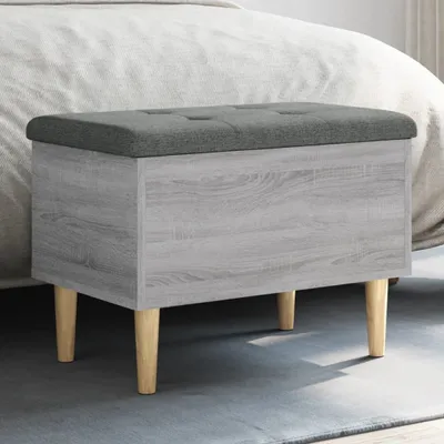 Produktbild von CLORIS Sitzhocker Sitzbank mit Stauraum Grau Sonoma 62x42x46 cm Holzwerkstoff, 13,1 kg