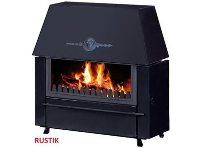 Obrázek produktu pro ALFA PLAM, krbová kamna RUSTIK, teplovzdušná 11 kW, antracitová_MÍRNĚ_POŠKOZENÁ (č.1026)